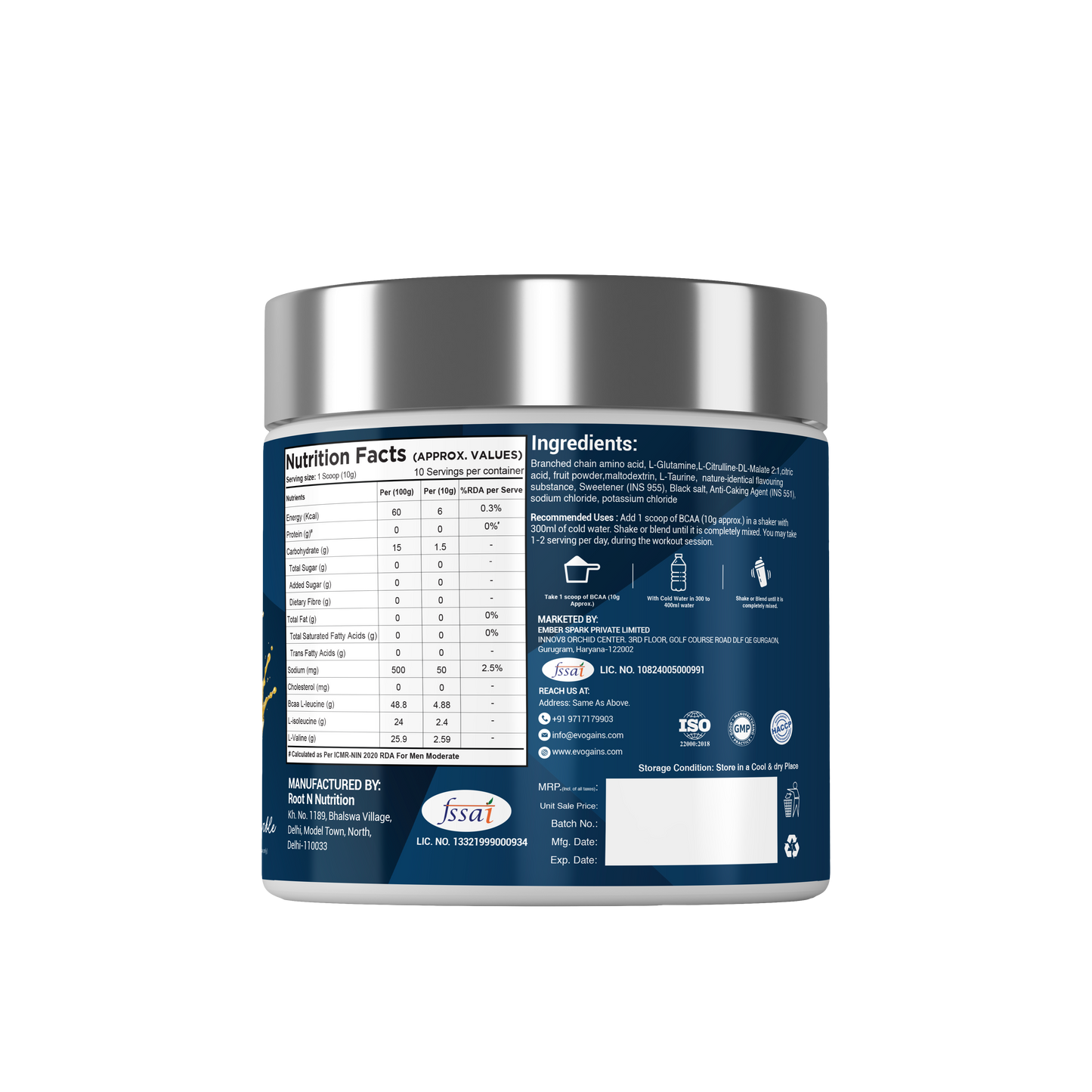Evogenix BCAA Fruity Mango